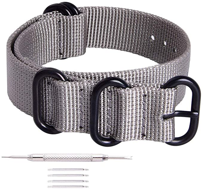 Ritche NATO Strap with Black Heavy Buckle Watch Band 
