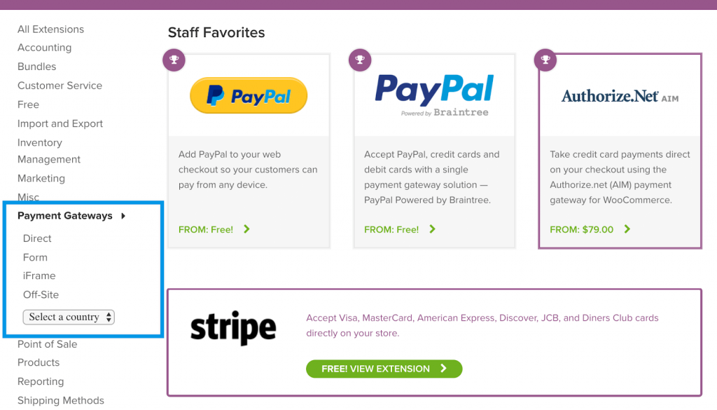 WooCommerce Payment Methods