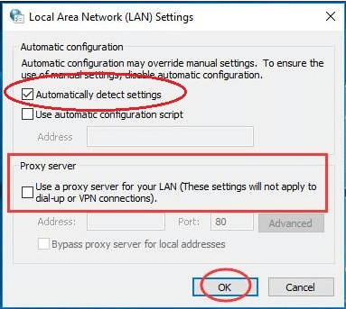 detect settings 