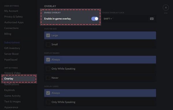 Ensure That The Overlay Feature Is Enabled Is Discord