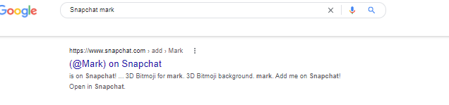 Google search by Snapchat username