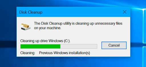 Use the Disk Cleanup Utility