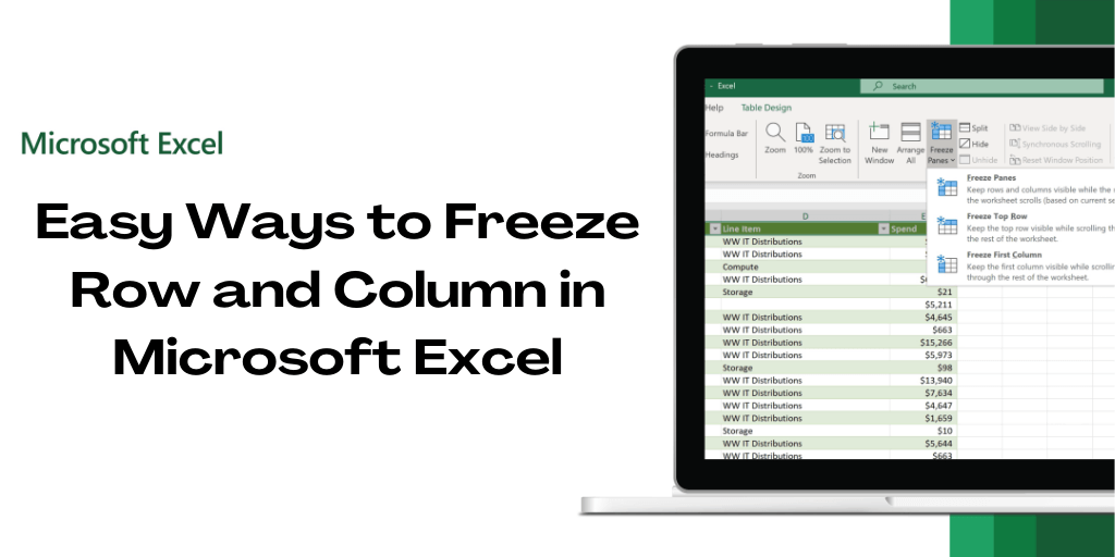 Easy Ways to Freeze Row and Column in Microsoft Excel