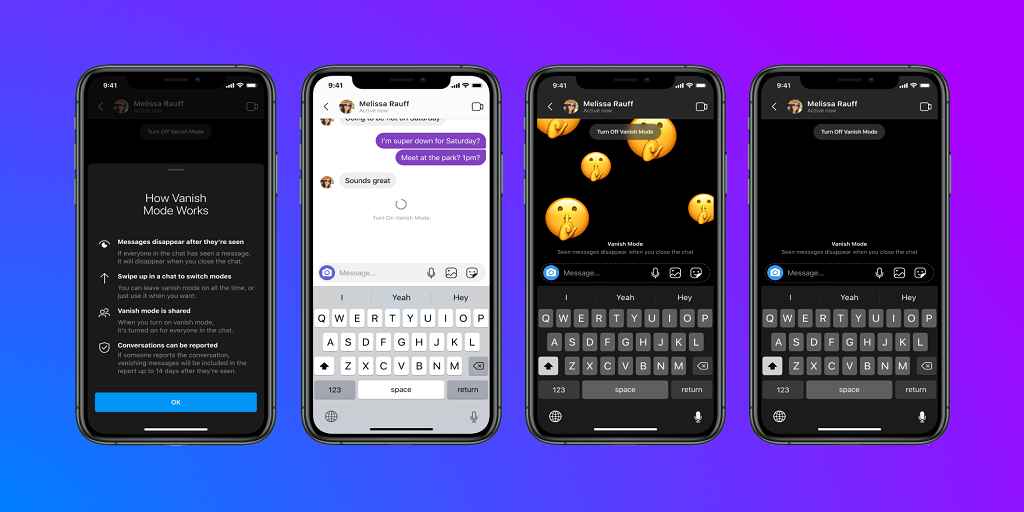 Vanish Mode on Messenger