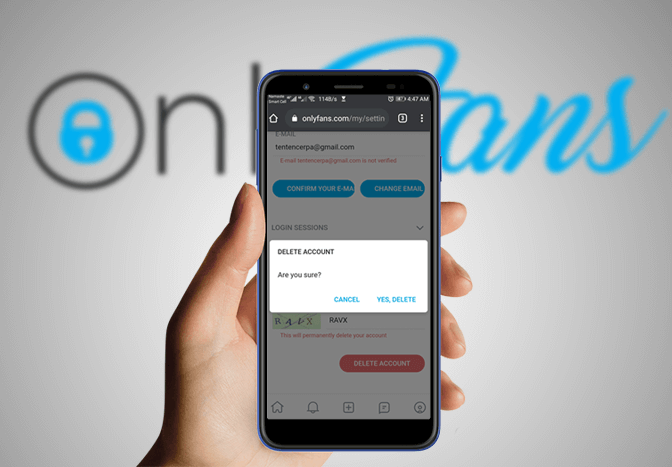 OnlyFans Account Deletion Process on an Android Device