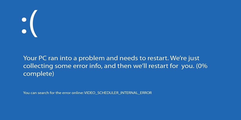 video scheduler internal error