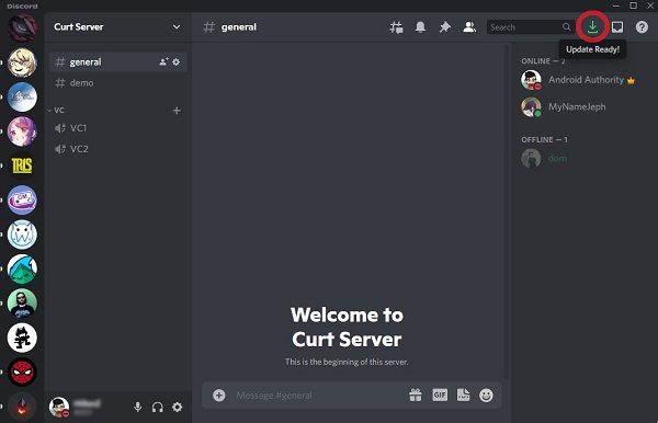 How do I update Discord?