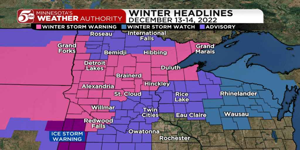 Winter Weather Advisory Issued For Northern Minnesota And Northwest Wisconsin.