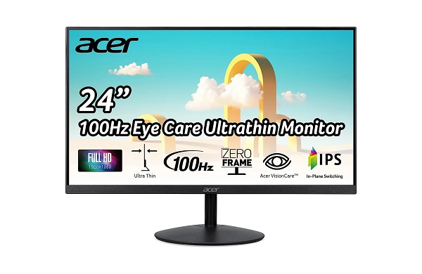 Acer 21.5 Inch Full HD (1920 x 1080) IPS Ultra-Thin Zero Frame Computer Monitor